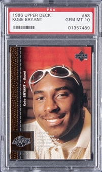 1996-97 Upper Deck #58 Kobe Bryant Rookie Card - PSA GEM MT 10  